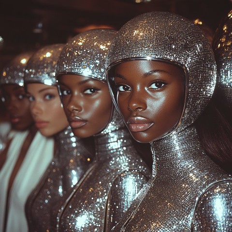 Disco Ball-Inspired Outfits in Nightclub Setting