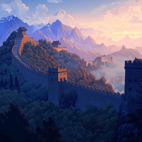 Majestic View of the Great Wall with Ultra-Clear Details