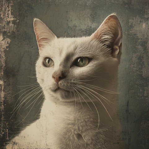 Anthropomorphic Cat in Detailed Portrait