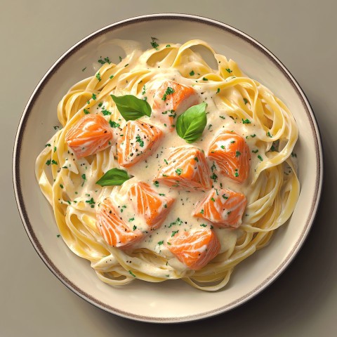 Creamy Salmon Pasta with Fresh Herbs and Lemon