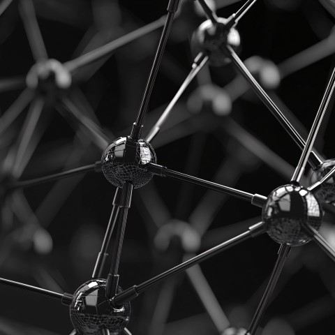 Neural Network Wireframe Code Closeup Digital Illustration