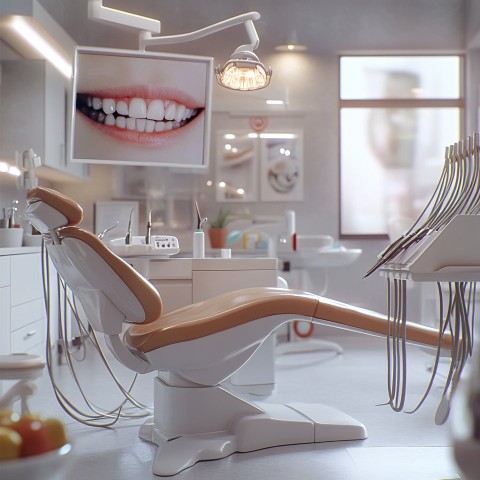 Orthodontic Dentist Examining Patient in Modern Dental Clinic Setting