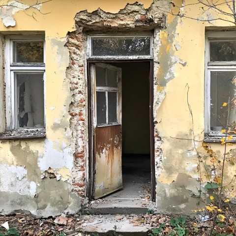 Brick-Walled Room with Wooden Floor and Empty Space