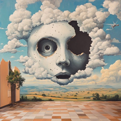 Surrealism Painting Depicting Mental Health Struggles