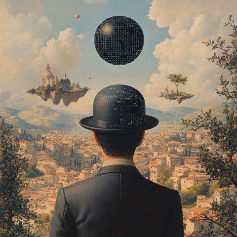 Linux Surrealism in René Magritte's Artistic Style