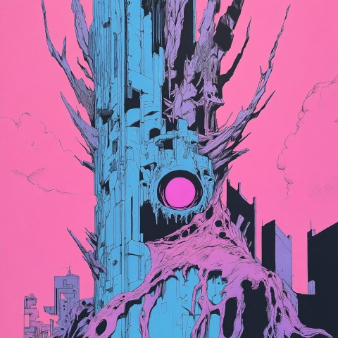 Omega Doom Mechanical Wasteland with Futuristic Elements