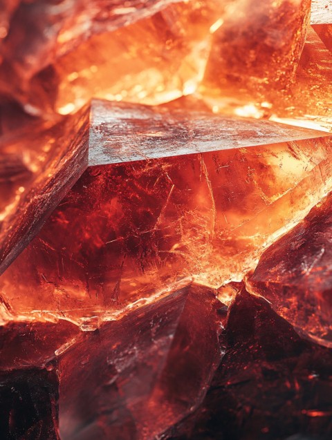 Macro Close-Up of Glazed Red Surface