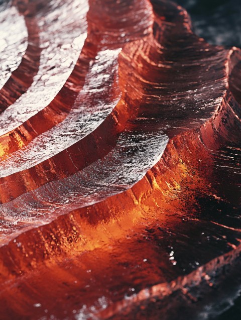 Glazed Red Surface in Macro Detail