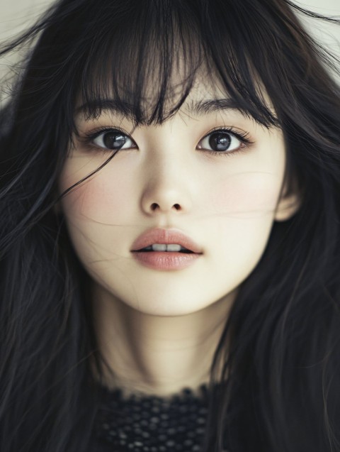 Autumn Style Asian Girl with Delicate Features