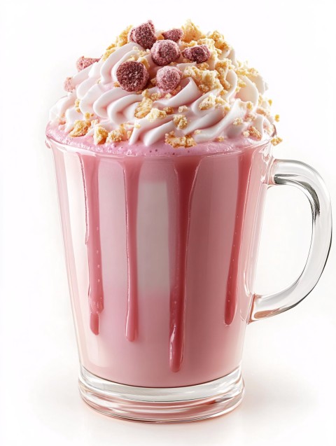 Starbucks Pink Coffee Drink on White Background