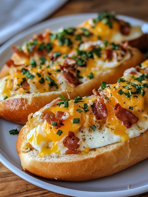 Hawaiian Breakfast Rolls with Egg and Bacon