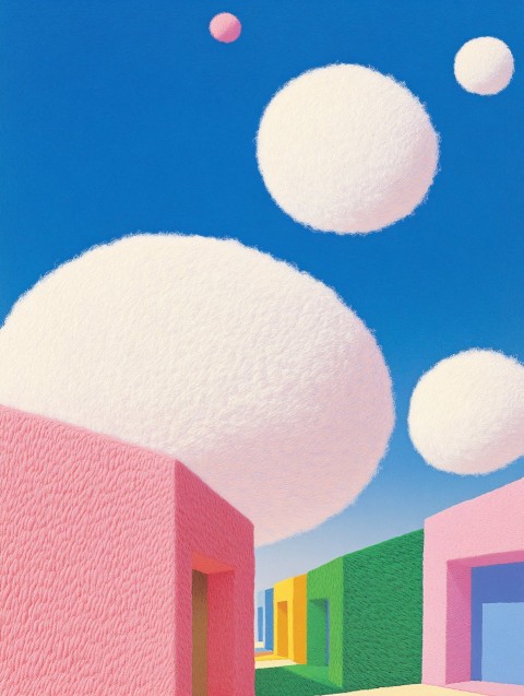 Whimsical Streets of Cloud and Candy