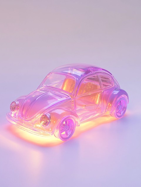 Jelly Retro Car 3D Rendering