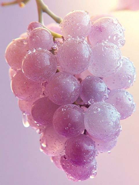 Fuzzy Grape Cluster Object in Lavender HD Photography