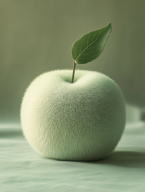 Fuzzy Pastel Green Apple Object High-Definition Photo