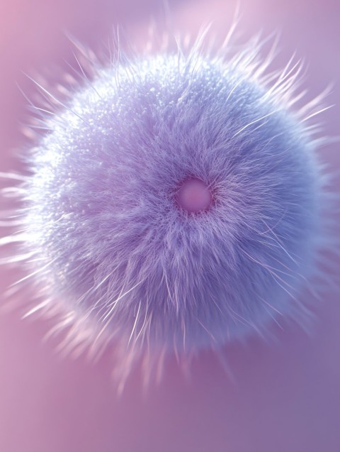 Cute Fuzzy Lavender Blueberry Object in HD Photography