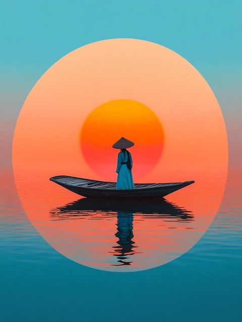 Sunset Serenity with Chinese and American Women on Boat