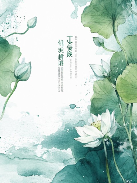 Chinese Winter Festival Minimalist Watercolor Poster