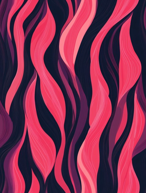 Wavy Electric Pink and Red Seamless Pattern Design